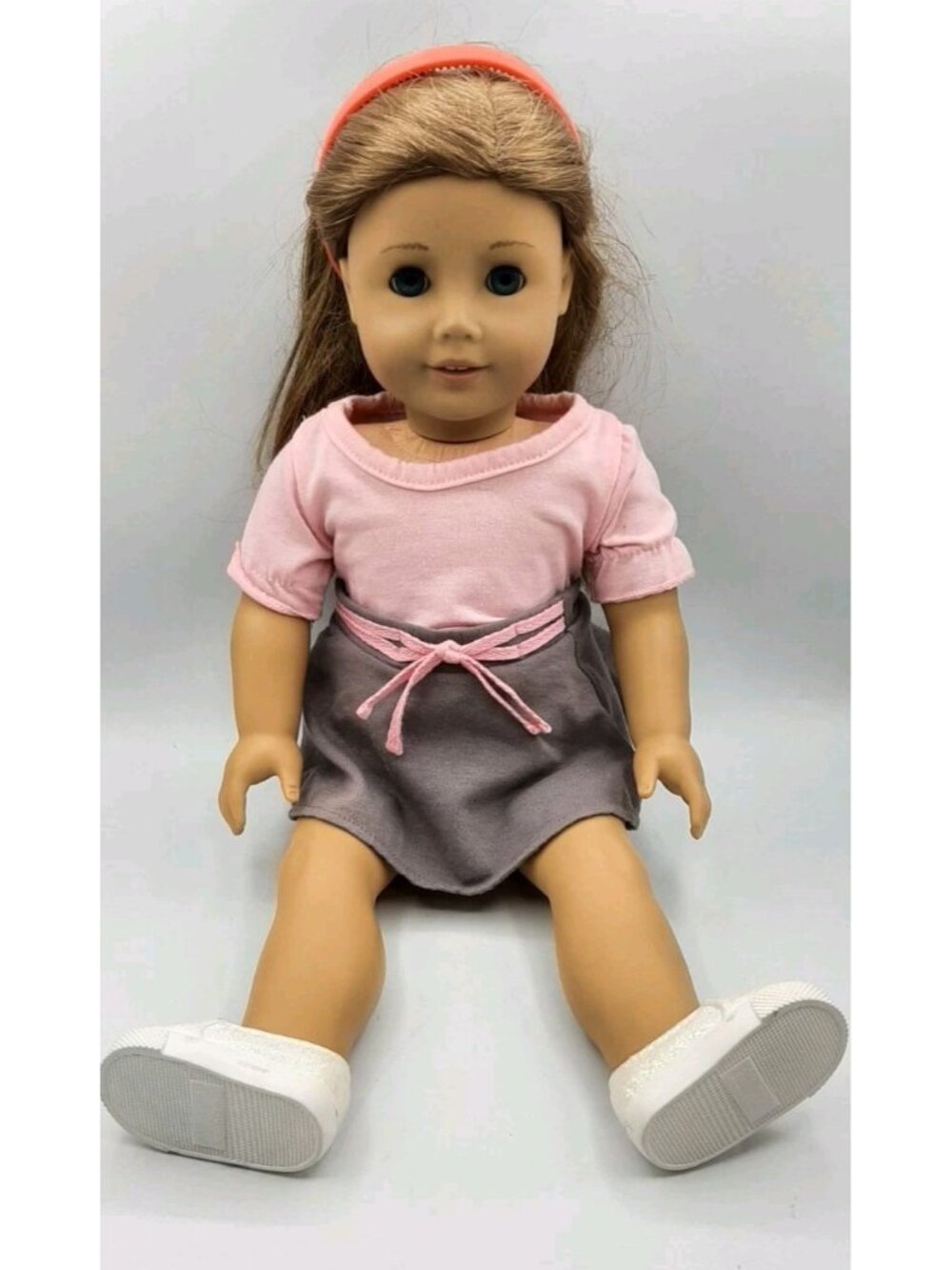 American Doll Girl 2014 Truly Me Strawberry Blond Hair Blue Eyes Outfit 18 In